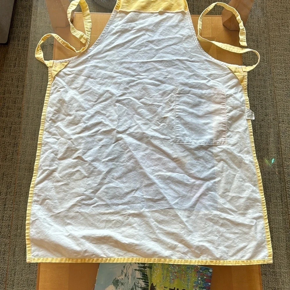 Vintage PABLO PICASSO MARIGOLD Ent. Apron rare yellow authorized by Heirs 1983